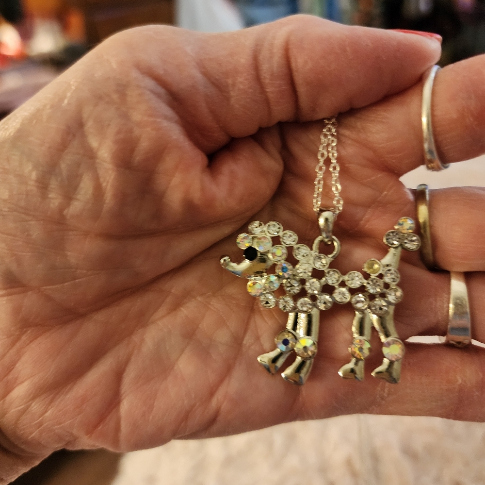 Vintage Bling Poddle Necklace